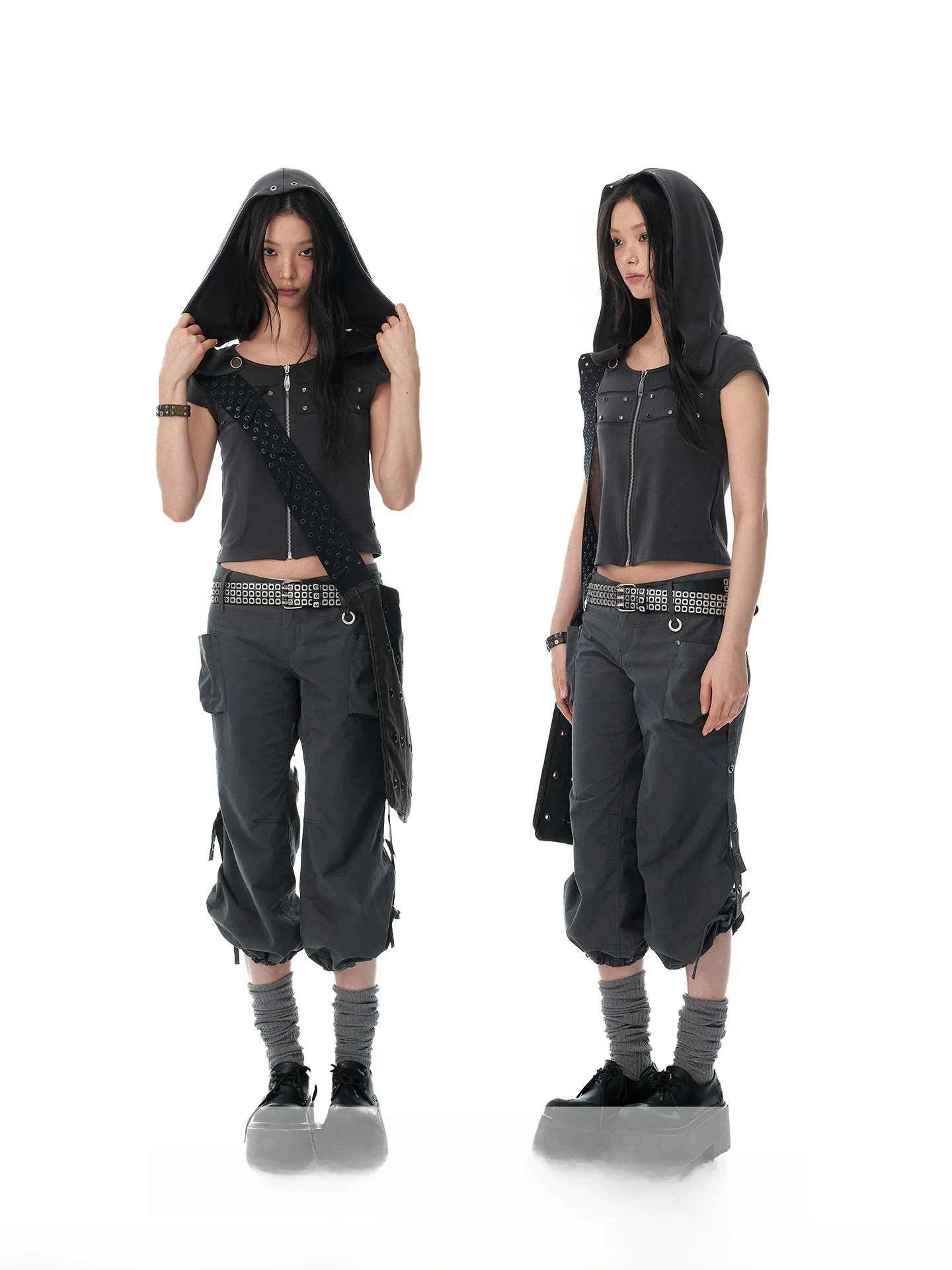JIKOO Pompe Sunset Street Style Unisex Short Sleeve Detachable Top Women's Summer Waist-Exposing Vest Breathable Polyester Blend
JIKOO Pompe Sunset Street Style Unisex Short Sleeve Detachable Top Women's Summer Waist-Exposing Vest Breathable Polyester Blend