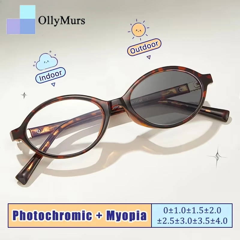 OLLYMURS Retro Photochromic Myopia Glasses Women Oval Small Frame Adjustment Glasses Autumn Winter Fashion Reading Glasses
OLLYMURS Retro Photochromic Myopia Glasses Women Oval Small Frame Adjustment Glasses Autumn Winter Fashion Reading Glasses