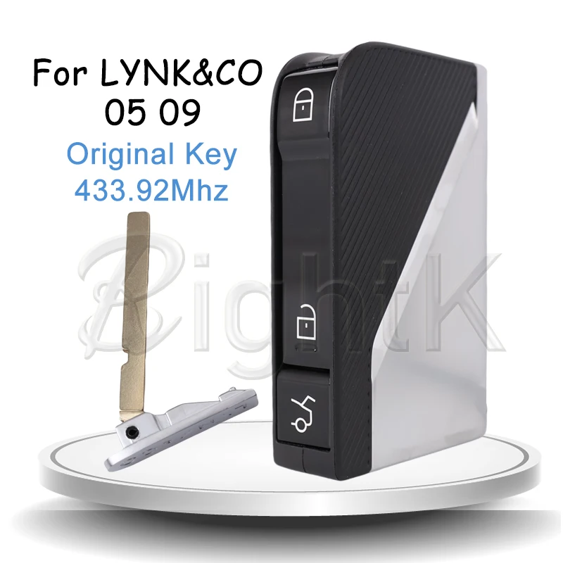 Remote Car Key OEM Original Fit For LYNK&CO 05 LYNK&CO 09 Support 433.92Mhz 8A Chip Keyless Card Car Lynk&Co Smart Key Fob 3 Bts
Remote Car Key OEM Original Fit For LYNK&CO 05 LYNK&CO 09 Support 433.92Mhz 8A Chip Keyless Card Car Lynk&Co Smart Key Fob 3 Bts