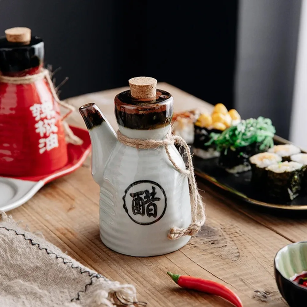 200 ML Japanese Style Soy Sauce Bottle Vintage Ceramic Restaurant Chili Oil Pot Mini Dinning Table Condiment Dispenser Cooking
200 ML Japanese Style Soy Sauce Bottle Vintage Ceramic Restaurant Chili Oil Pot Mini Dinning Table Condiment Dispenser Cooking