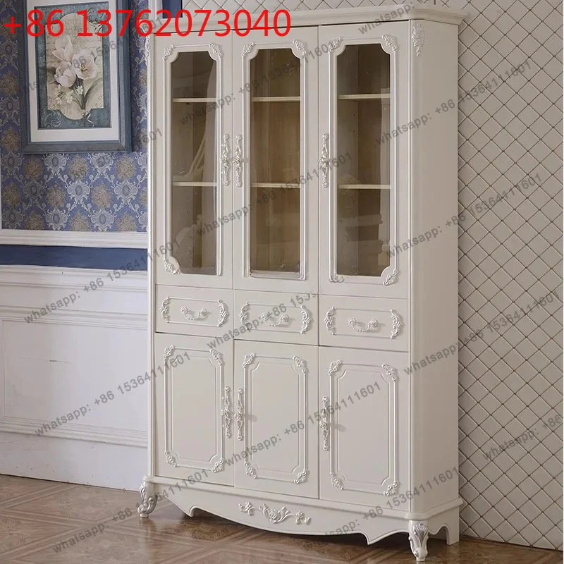 European bookcase two doors three doors carved bookshelf free combination lattice cabinet with door French bookcase with pumping
European bookcase two doors three doors carved bookshelf free combination lattice cabinet with door French bookcase with pumping