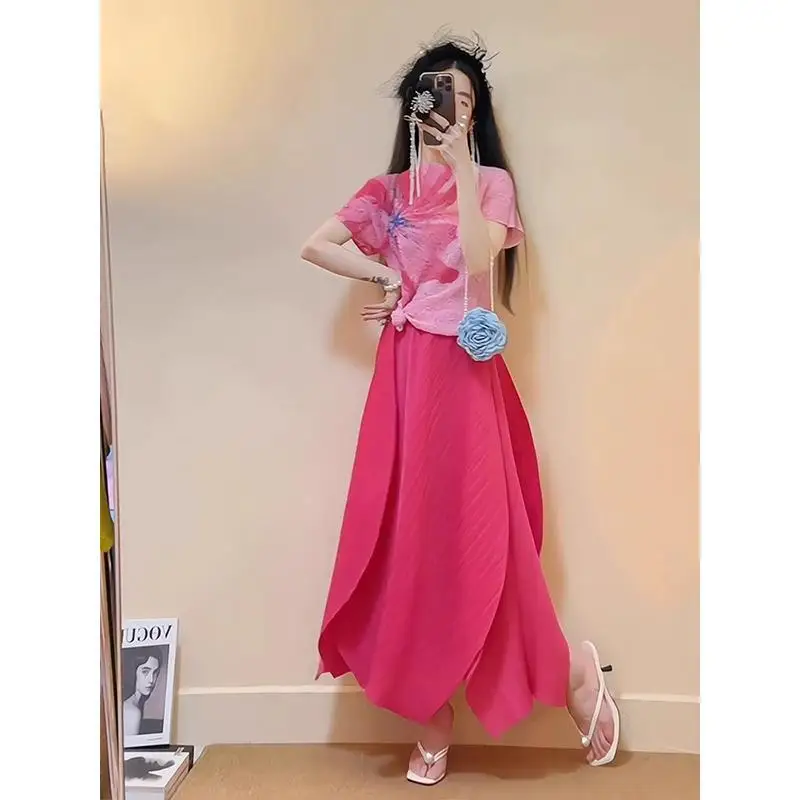 Miyake 2025 Spring New Pleated Suit Women's Fashion Foreign Style Fashion Pleat Loose Pleated Top Skirt Pleats Two-piece Skirt
Miyake 2025 Spring New Pleated Suit Women's Fashion Foreign Style Fashion Pleat Loose Pleated Top Skirt Pleats Two-piece Skirt