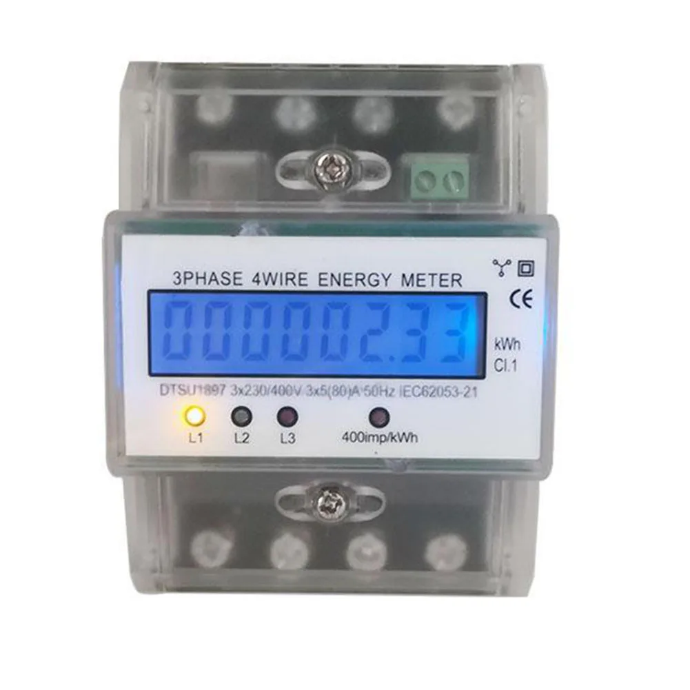 Digital Rail Power Meter 3 Phase 4 Wire LCD Display Measures Up to 580A at 230V for Efficient Energy Usage Tracking
Digital Rail Power Meter 3 Phase 4 Wire LCD Display Measures Up to 580A at 230V for Efficient Energy Usage Tracking