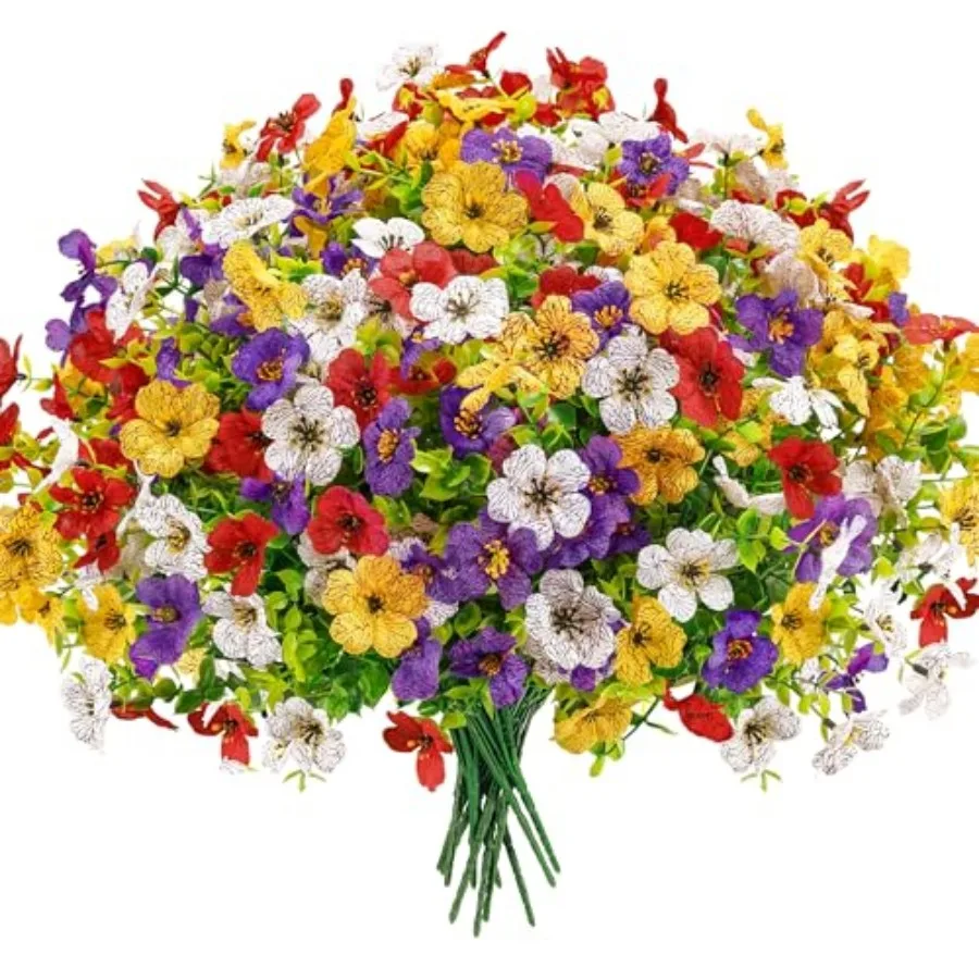 Bundles Artificial Daisy Fake Flowers for Outdoors, UV Resistant Colorful Silk Faux Flowers for Spring Home Porch Garden Decor
Bundles Artificial Daisy Fake Flowers for Outdoors, UV Resistant Colorful Silk Faux Flowers for Spring Home Porch Garden Decor