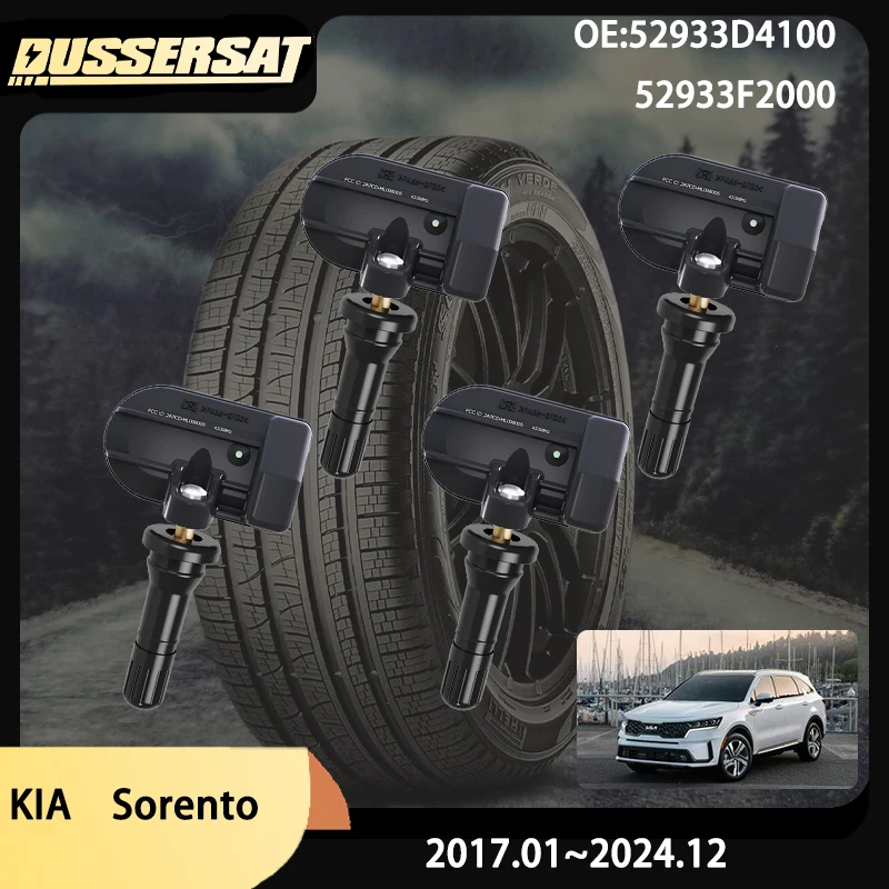 4Pcs Tire Pressure Sensor TPMS 433MHz OE 52933D4100 52933F2000 for KIA Sorento 2017-2024 Carnival K5 K5 Hybrid K7 Sportage
4Pcs Tire Pressure Sensor TPMS 433MHz OE 52933D4100 52933F2000 for KIA Sorento 2017-2024 Carnival K5 K5 Hybrid K7 Sportage