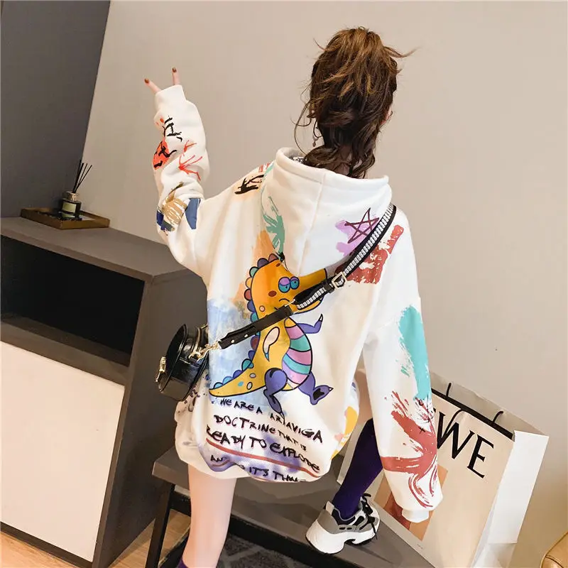 Women hooded graffiti print plus velvet thick ladies hooded ins super fire lazy style jacket spring and autumn thin
Women hooded graffiti print plus velvet thick ladies hooded ins super fire lazy style jacket spring and autumn thin