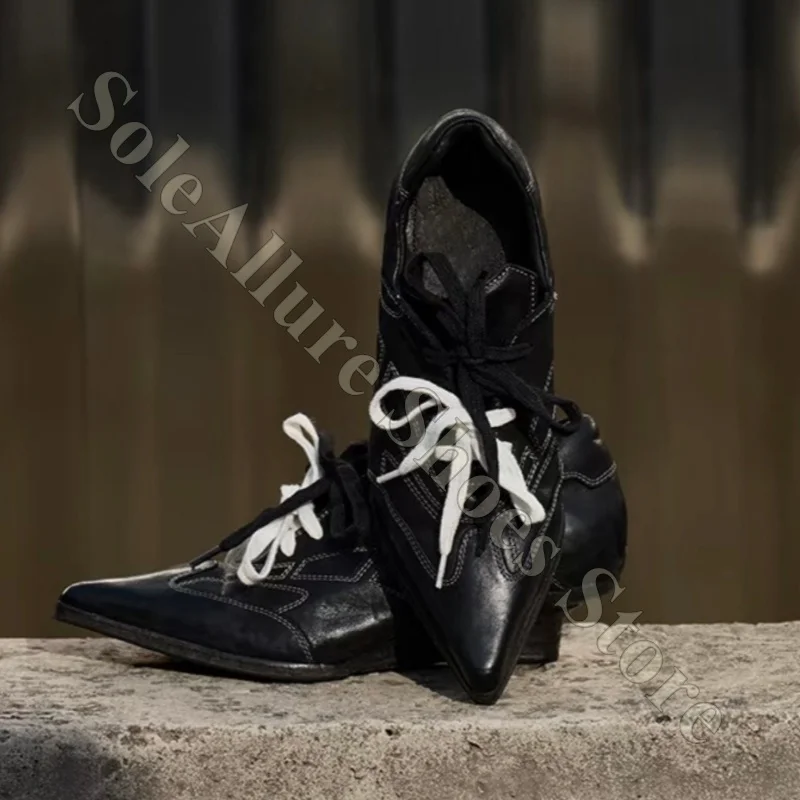 Pointed Toe Lace Up Flats With Contrast Laces Smooth Upper Comfortable Fit For Balletcore And Casual Street Style Casual Shoes
Pointed Toe Lace Up Flats With Contrast Laces Smooth Upper Comfortable Fit For Balletcore And Casual Street Style Casual Shoes