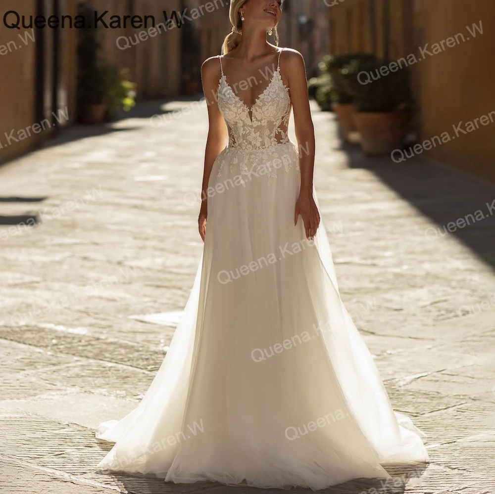 Elegant Boho A line Wedding Dress strap lace applique bride dress robe de mariee A line Wedding Bridal Gown
Elegant Boho A line Wedding Dress strap lace applique bride dress robe de mariee A line Wedding Bridal Gown