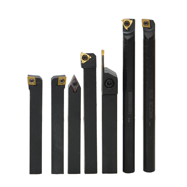 CNC Lathe Cutting Indexable Tools Turning Tool Holders Set Carbide Inserts with Box Seven Pieces Set
CNC Lathe Cutting Indexable Tools Turning Tool Holders Set Carbide Inserts with Box Seven Pieces Set