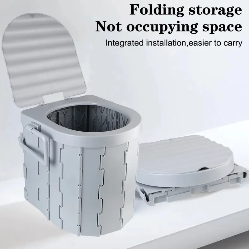 Portable Folding with Lid Travel Bucket Seat Car Folding Camping Emergency Toilet
Portable Folding with Lid Travel Bucket Seat Car Folding Camping Emergency Toilet