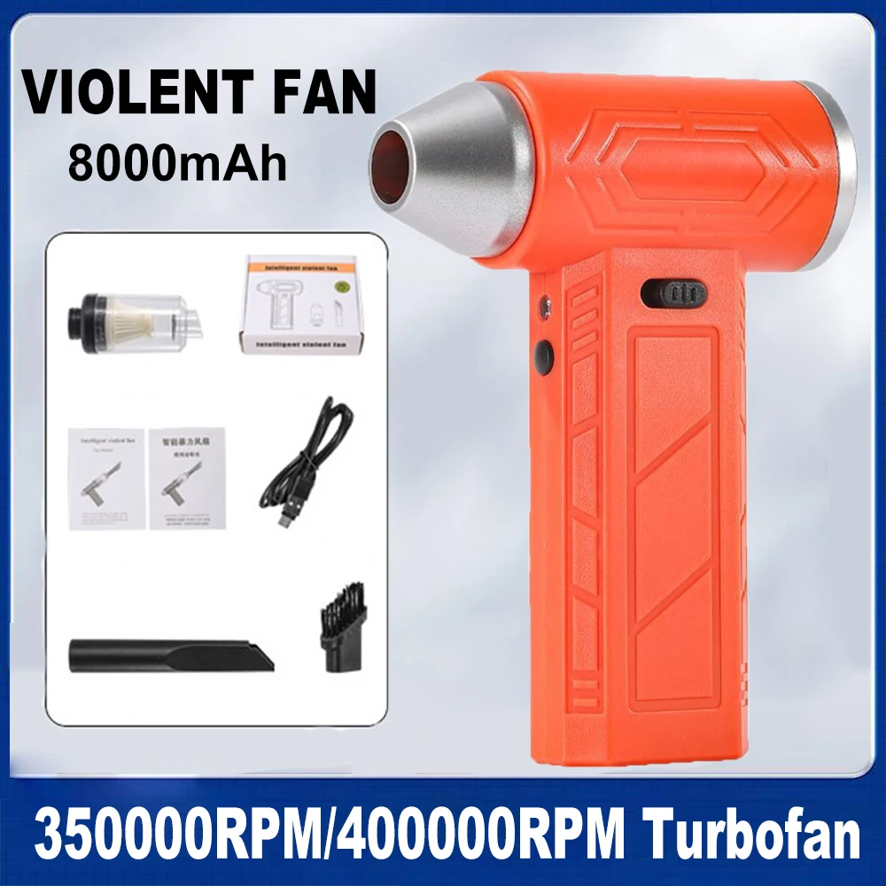 8000mAh Violent Fan 400000RPM Powerful Air Blower Vacuum Dust Cleaner Charging Strong Winds 53m/s Brushless Turbo Jet Blower Dry
8000mAh Violent Fan 400000RPM Powerful Air Blower Vacuum Dust Cleaner Charging Strong Winds 53m/s Brushless Turbo Jet Blower Dry