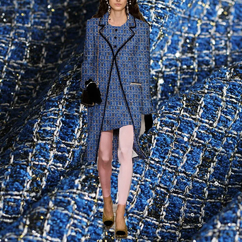 Синий цвет, плетеная твидовая ткань с решетчатым узором, окрашенная в пряжу для женщин, осенняя куртка, платье, костюмы, пальто, ткань «сделай сам», швейный материал
Синий цвет, плетеная твидовая ткань с решетчатым узором, окрашенная в пряжу для женщин, осенняя куртка, платье, костюмы, пальто, ткань «сделай сам», швейный материал