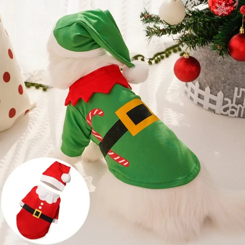 Funny Christmas Dog Clothes New Year Pets Clothing Dress Up Outfit Puppy Pullover Vest with Cap Xmas Party Cat Cosplay Costume
Funny Christmas Dog Clothes New Year Pets Clothing Dress Up Outfit Puppy Pullover Vest with Cap Xmas Party Cat Cosplay Costume