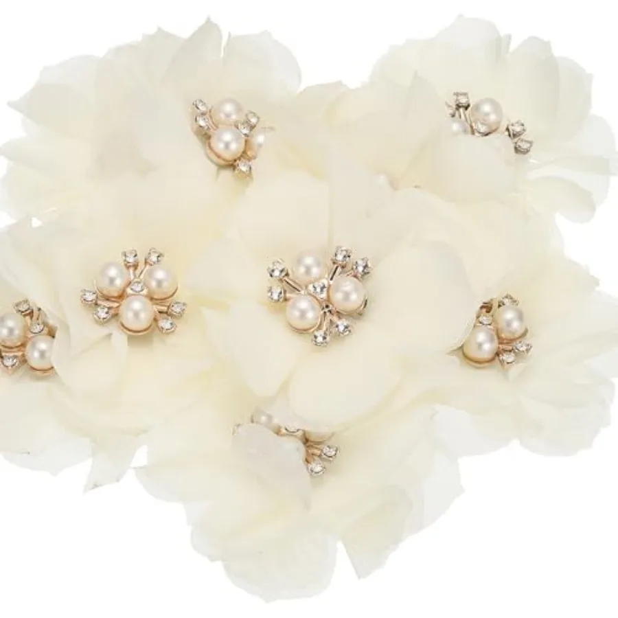 2.36 Inch Rhinestone Pearl Chiffon Flower, 10 Pcs Sewing Fabric Appliques for DIY Craft Clothing Cards Skirts Dress Headbands W
2.36 Inch Rhinestone Pearl Chiffon Flower, 10 Pcs Sewing Fabric Appliques for DIY Craft Clothing Cards Skirts Dress Headbands W