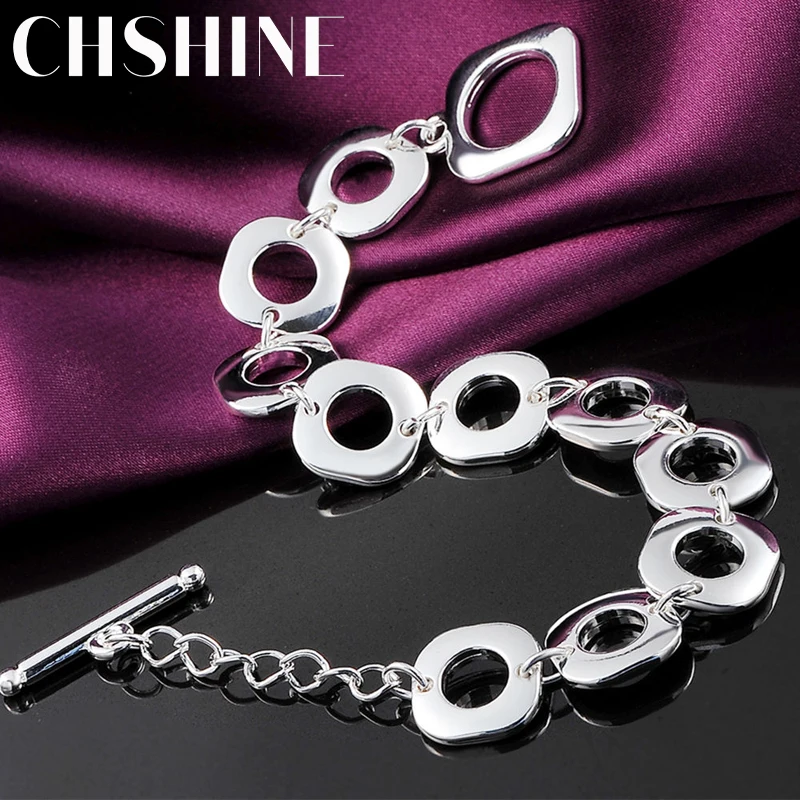 Hot 925 Sterling silver Bracelets classic fashion Square chain for woman Wedding party Christmas Gift high quality Jewelry
Hot 925 Sterling silver Bracelets classic fashion Square chain for woman Wedding party Christmas Gift high quality Jewelry