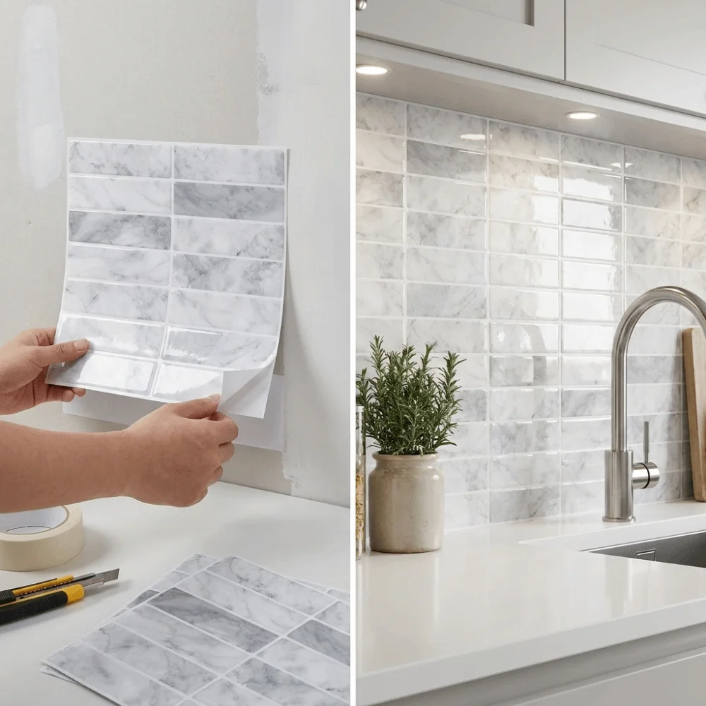 Strong Adhesive 3D Tile Stickers Three-Dimensional Layered Stain-Resistant DIY Backsplash Tiles Classic Neutral Styles
Strong Adhesive 3D Tile Stickers Three-Dimensional Layered Stain-Resistant DIY Backsplash Tiles Classic Neutral Styles