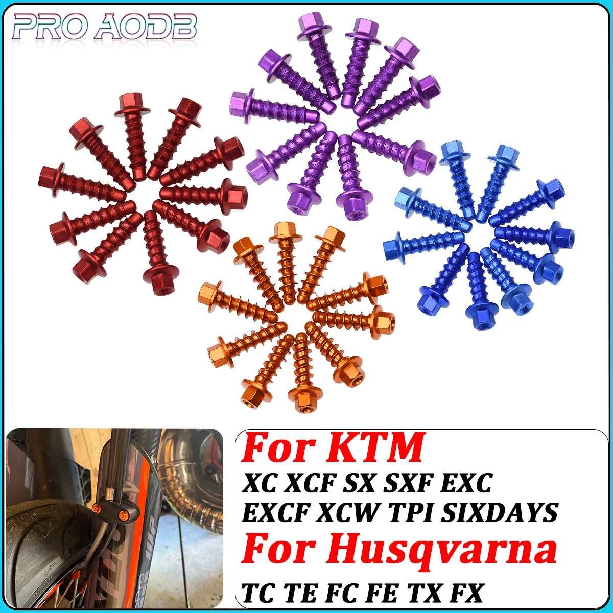 10Pcs CNC Aluminum Self Tapping Screw Bolts Kit For Husqvarna FE TE FC TC FX TX For KTM EXC EXCF XC XCF XCW SX SXF 2004-2022
10Pcs CNC Aluminum Self Tapping Screw Bolts Kit For Husqvarna FE TE FC TC FX TX For KTM EXC EXCF XC XCF XCW SX SXF 2004-2022