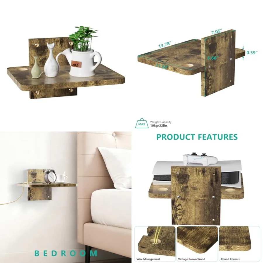 Floatg TV Shelf, Tier Projector Shelf for DVD Player, Routers, Game Console, Cable Boes, Livg Room Decor Accessories, Wall Moun
Floatg TV Shelf, Tier Projector Shelf for DVD Player, Routers, Game Console, Cable Boes, Livg Room Decor Accessories, Wall Moun