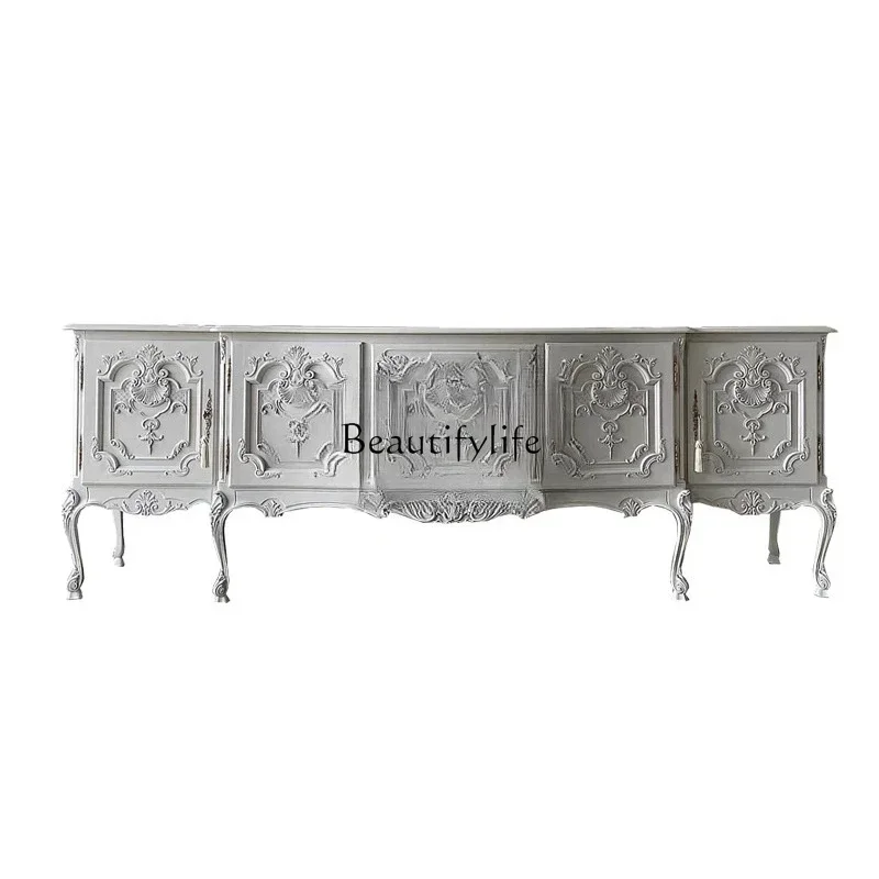 LXEuropean solid wood TV cabinet French neoclassical retro carved living room foyer wall storage cabinet
LXEuropean solid wood TV cabinet French neoclassical retro carved living room foyer wall storage cabinet