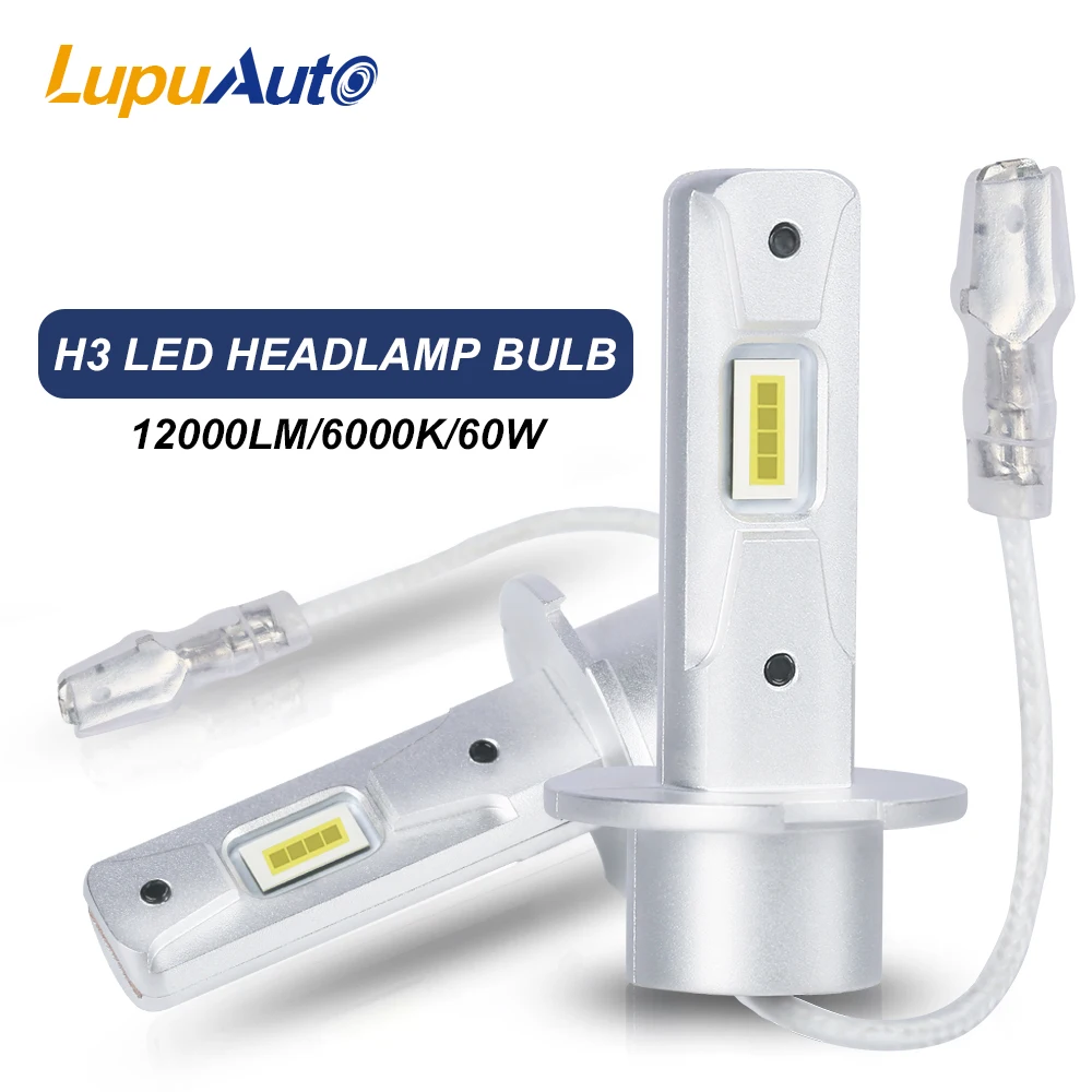 LupuAuto 2Pcs 60W 12000Lm LED H1 H3 LED Headlights Canbus Bulb 6000K 3000K Super Bright Csp Chips for Auto Driving Fog Lights
LupuAuto 2Pcs 60W 12000Lm LED H1 H3 LED Headlights Canbus Bulb 6000K 3000K Super Bright Csp Chips for Auto Driving Fog Lights