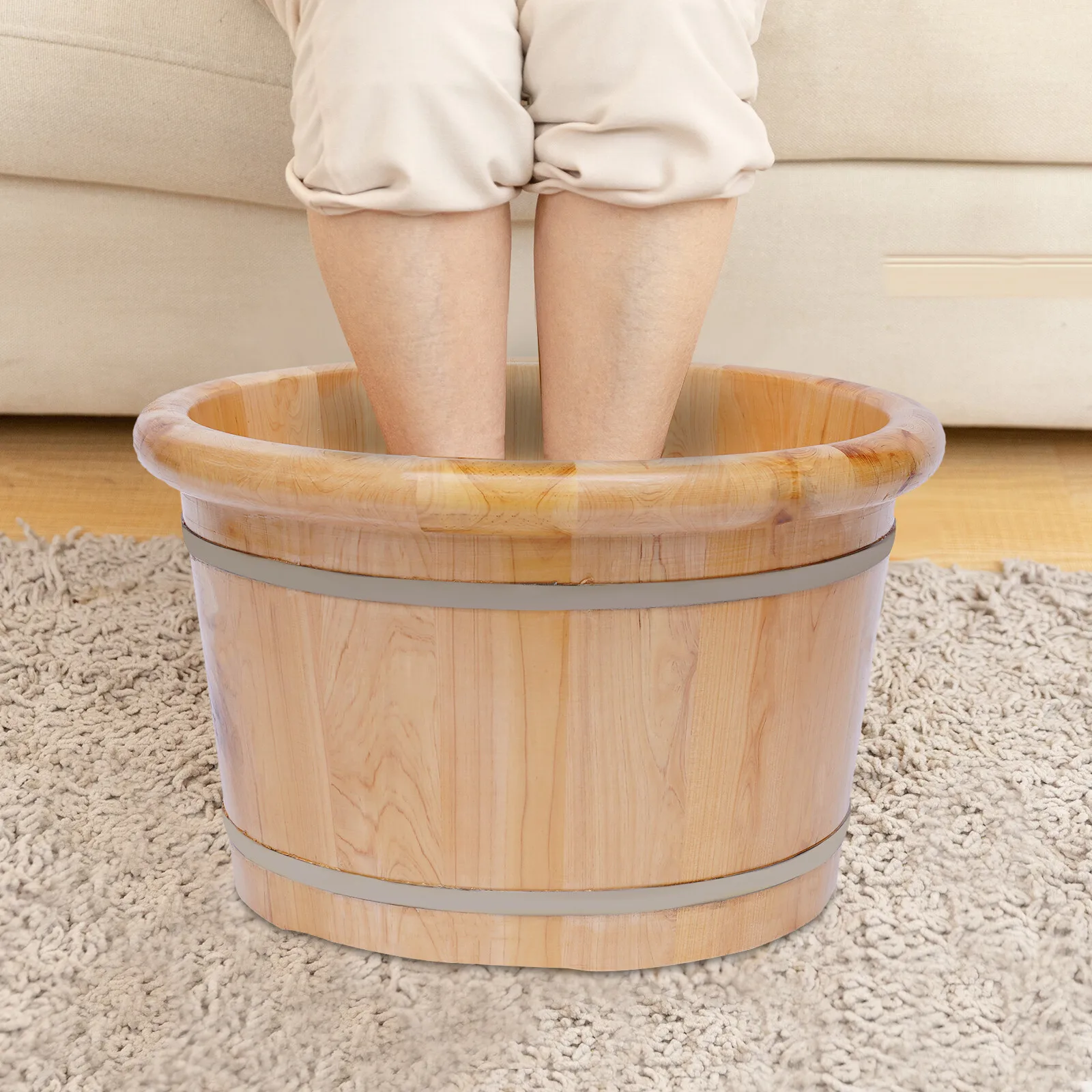 Cedar Wood Foot Bath Bucket with Massage Roller 30Min Heat Retention Natural Relaxation for Home Spa & Fatigue Relief
Cedar Wood Foot Bath Bucket with Massage Roller 30Min Heat Retention Natural Relaxation for Home Spa & Fatigue Relief