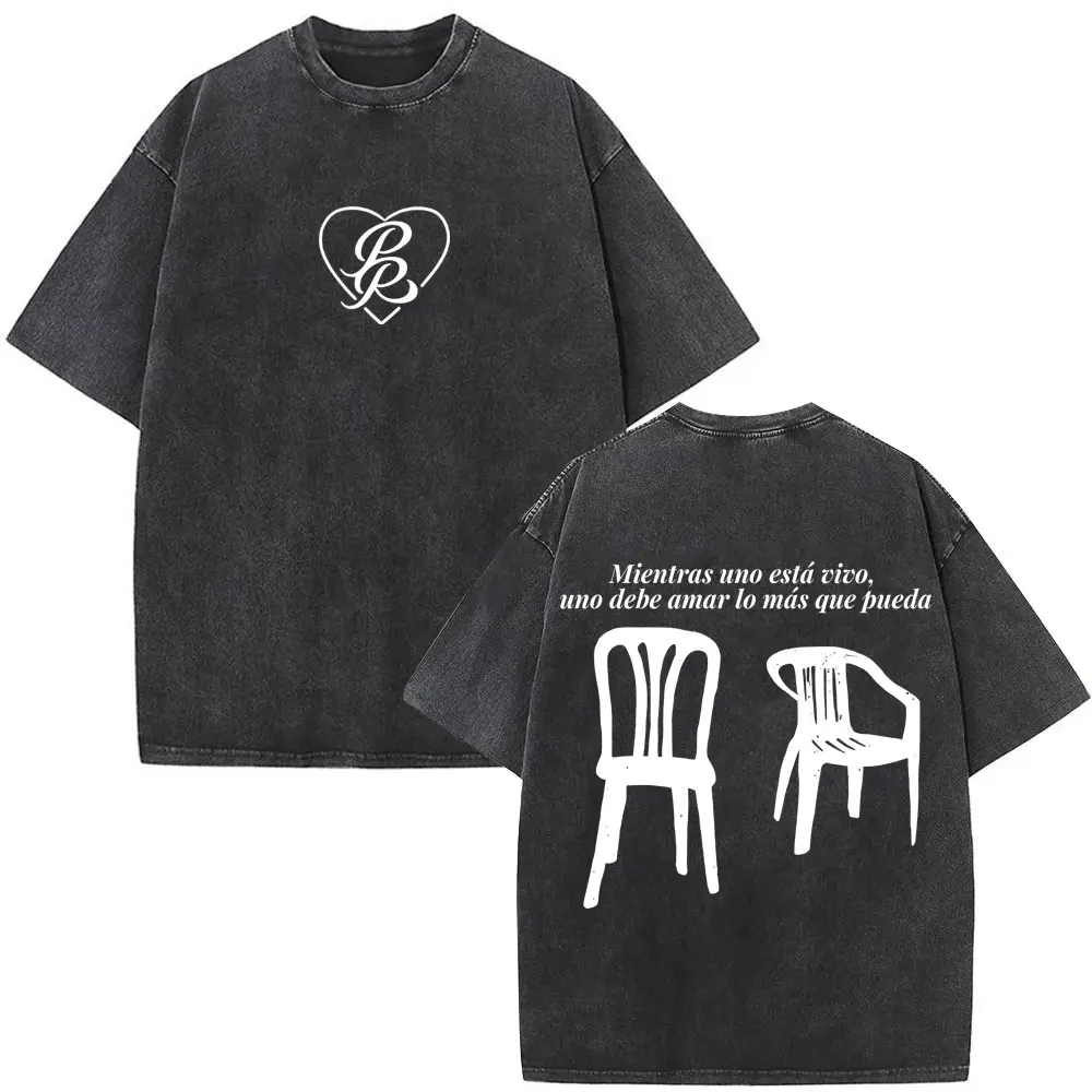 Rapper Bad Bunny Vintage Washed T-shirt Debi Tirar Mas Fotos DTMF T-shirts Men Women Fashion Hip Hop Street Oversized T Shirts
Rapper Bad Bunny Vintage Washed T-shirt Debi Tirar Mas Fotos DTMF T-shirts Men Women Fashion Hip Hop Street Oversized T Shirts