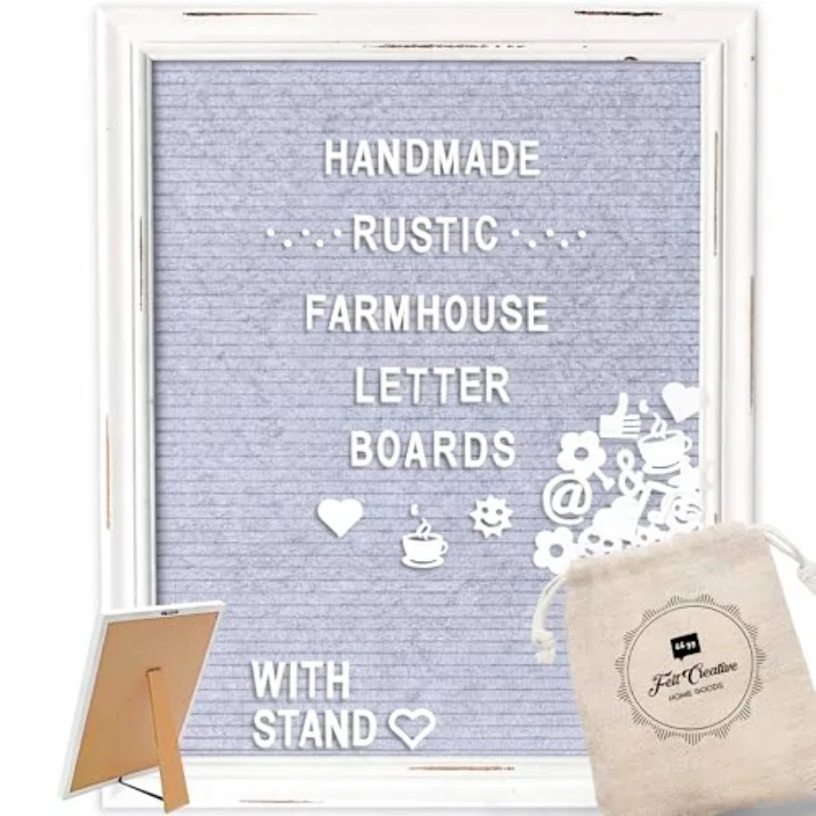 Felt Letter Board Back to School Sign with Rustic Wood White Frame - Grey Farmhouse Letter Board Sign with Stand - Baby Announc
Felt Letter Board Back to School Sign with Rustic Wood White Frame - Grey Farmhouse Letter Board Sign with Stand - Baby Announc