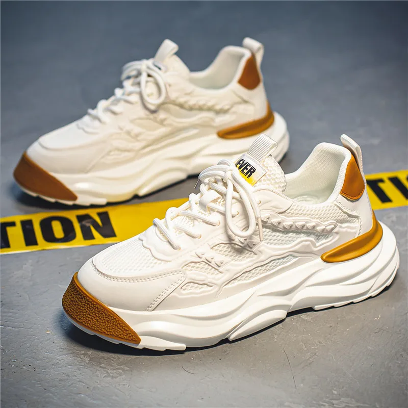 Summer White Breathable Platform Sneakers For Men Comfortable Anti-slip Mens Sports Shoes Fashion Lace-up Men's Sneakers
Summer White Breathable Platform Sneakers For Men Comfortable Anti-slip Mens Sports Shoes Fashion Lace-up Men's Sneakers