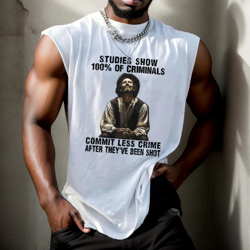 Studies Show 100% Of Criminals Men's Funny Graphic Tank Top Sleeveless T Shirt Fitness Tank Top Men Fashion Vest
Studies Show 100% Of Criminals Men's Funny Graphic Tank Top Sleeveless T Shirt Fitness Tank Top Men Fashion Vest