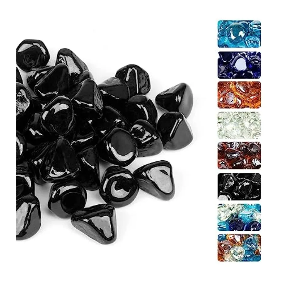 GRISUN Onyx Fire Glass Diamonds for Fire Pit, 1 Inch High Luster Reflective Tempered Glass Rocks for Natural or Propane Firepla
GRISUN Onyx Fire Glass Diamonds for Fire Pit, 1 Inch High Luster Reflective Tempered Glass Rocks for Natural or Propane Firepla