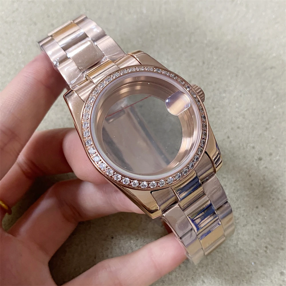 36mm 39mm NH35 Case Rose Gold Stainless Steel Bracelet Strap Sapphire Glass for Datejust NH36 Movement Men Women Watch
36mm 39mm NH35 Case Rose Gold Stainless Steel Bracelet Strap Sapphire Glass for Datejust NH36 Movement Men Women Watch