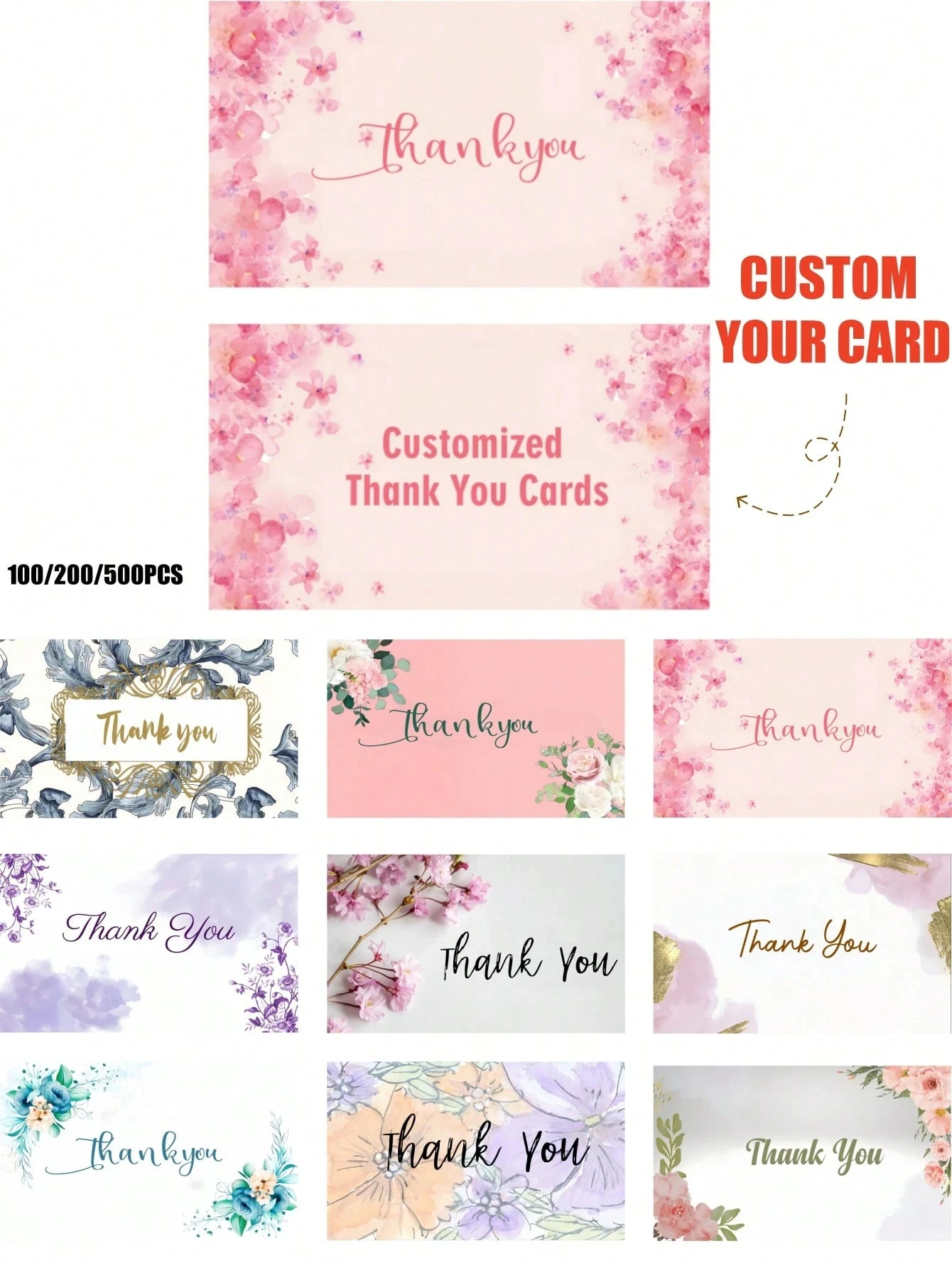 100 200 500pcs Custom Thank You Cards Gift Tags Wedding Bridal Tea Birthday Floral Bride To Be High Quality
100 200 500pcs Custom Thank You Cards Gift Tags Wedding Bridal Tea Birthday Floral Bride To Be High Quality