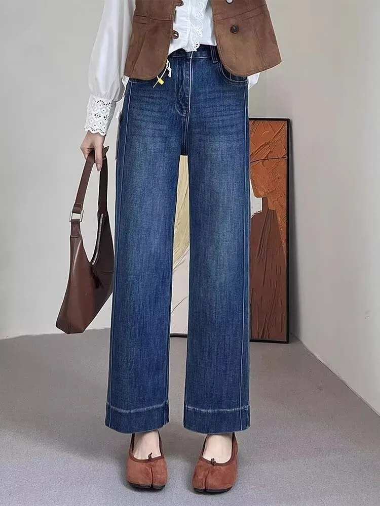 High Waist Loose Fit Straight Leg Denim Jeans Women's plus Size Casual Cotton Trousers Vintage Style Pocket Detail
High Waist Loose Fit Straight Leg Denim Jeans Women's plus Size Casual Cotton Trousers Vintage Style Pocket Detail