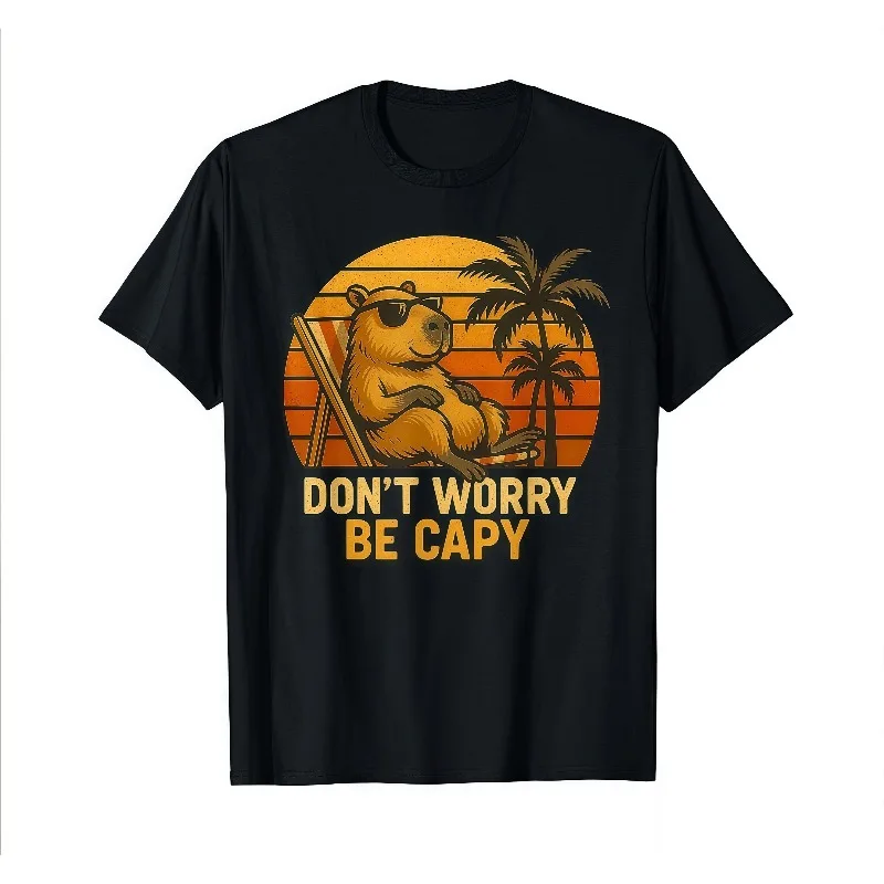Funny Capybara T-Shirt Don’t Worry Be Capy Cute Animal Lover Graphic Tee for Men Women Casual Summer Beachwear Loose Tops
Funny Capybara T-Shirt Don’t Worry Be Capy Cute Animal Lover Graphic Tee for Men Women Casual Summer Beachwear Loose Tops