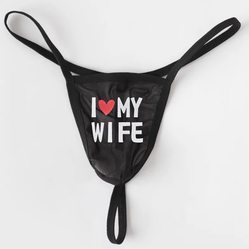 Мужское сексуальное сетчатое нижнее белье, трусики «Я люблю свою жена», стринги с низкой талией и Т-образной спинкой, дышащее нижнее белье
Мужское сексуальное сетчатое нижнее белье, трусики «Я люблю свою жена», стринги с низкой талией и Т-образной спинкой, дышащее нижнее белье