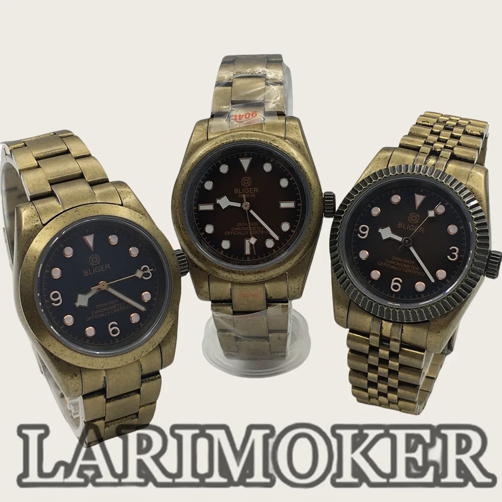 BLIGER 39mm Watch NH35 PT5000 Mechanical Men's vintage Watch Luminous hand Sapphire Glass Stainless Steel Bracelet
BLIGER 39mm Watch NH35 PT5000 Mechanical Men's vintage Watch Luminous hand Sapphire Glass Stainless Steel Bracelet