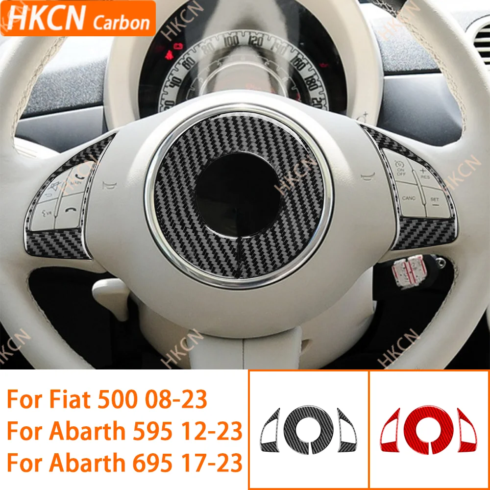 For Fiat 500 For Abarth 595 695 Car Interior Accessories Carbon Fiber Steering Wheel Sticker Button Panel Modified Cover Tirm
For Fiat 500 For Abarth 595 695 Car Interior Accessories Carbon Fiber Steering Wheel Sticker Button Panel Modified Cover Tirm
