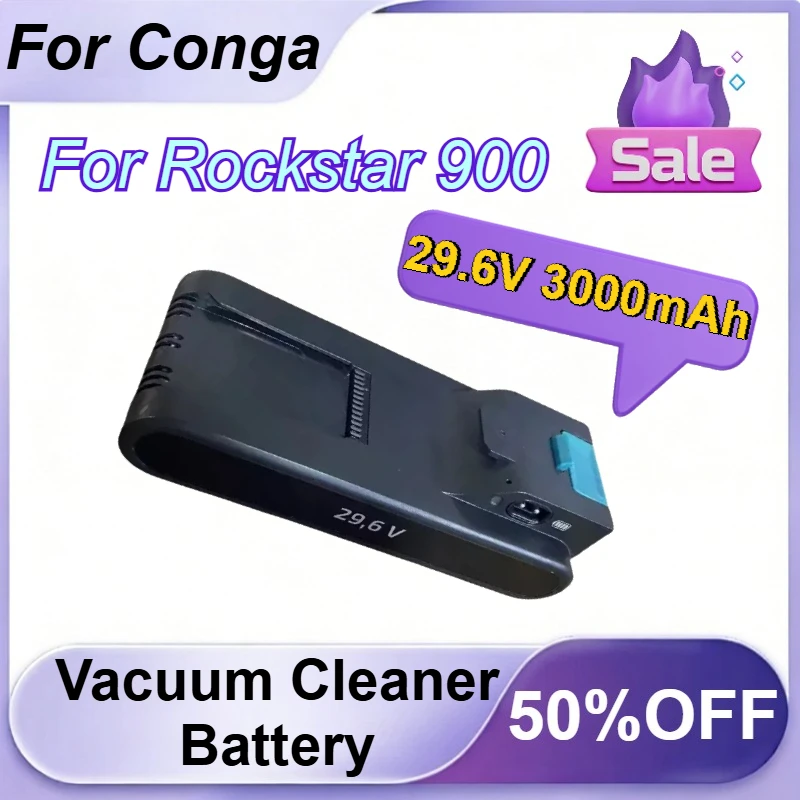 29.6V 3000mAh for Conga Rockstar 900 Handheld Vacuum Cleaner Accessories Replacement Battery
29.6V 3000mAh for Conga Rockstar 900 Handheld Vacuum Cleaner Accessories Replacement Battery