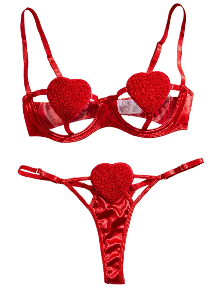 CHRONSTYLE Women 2 Pieces Lingerie Nightwear Exotic Sets Hollow-Out Heart Pattern Sleeveless Bra Low Waist Thong Sleepwear Suits
CHRONSTYLE Women 2 Pieces Lingerie Nightwear Exotic Sets Hollow-Out Heart Pattern Sleeveless Bra Low Waist Thong Sleepwear Suits