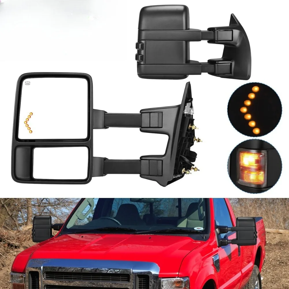 Power Heated Tow Mirrors for 1999- 2007 Ford F250 F350 F450 F550 w/ Turn Signal
Power Heated Tow Mirrors for 1999- 2007 Ford F250 F350 F450 F550 w/ Turn Signal