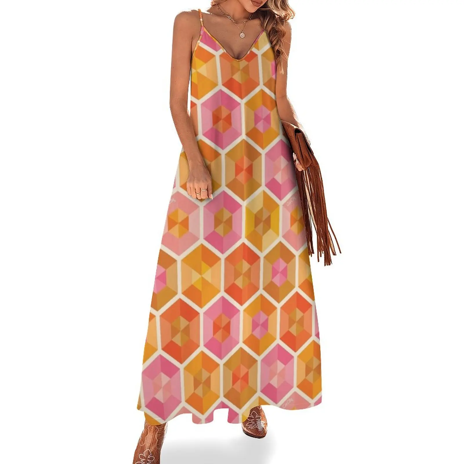 Hexagon Gems – Retro Sunshine Sleeveless Dress party dresses woman dresses korean style Women's long dress
Hexagon Gems – Retro Sunshine Sleeveless Dress party dresses woman dresses korean style Women's long dress