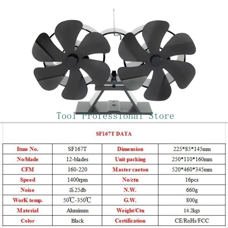 57QF SF167T New 12 Fireplace Fan Dual Motors Large Air Volume for Wood Burning
57QF SF167T New 12 Fireplace Fan Dual Motors Large Air Volume for Wood Burning