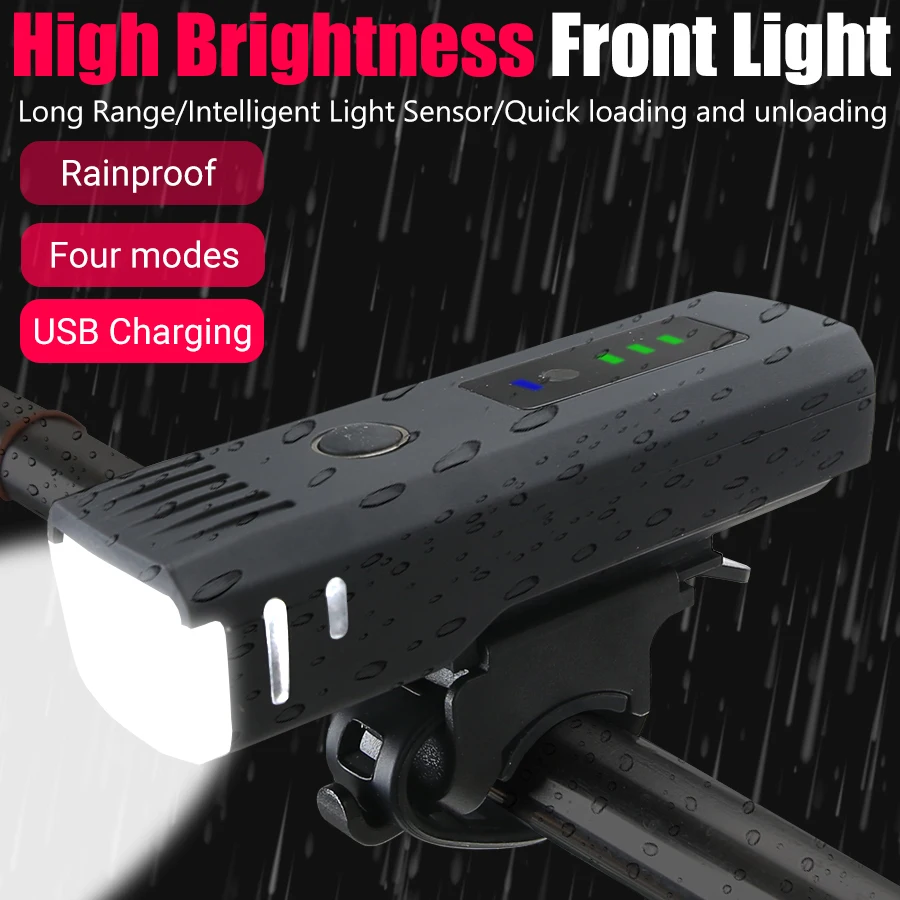 USB Rechargeable Bike Light Set 1000LM Super Bright LED Front Light with Intelligent Sensor Rear Taillight Waterproof Safety Kit
USB Rechargeable Bike Light Set 1000LM Super Bright LED Front Light with Intelligent Sensor Rear Taillight Waterproof Safety Kit