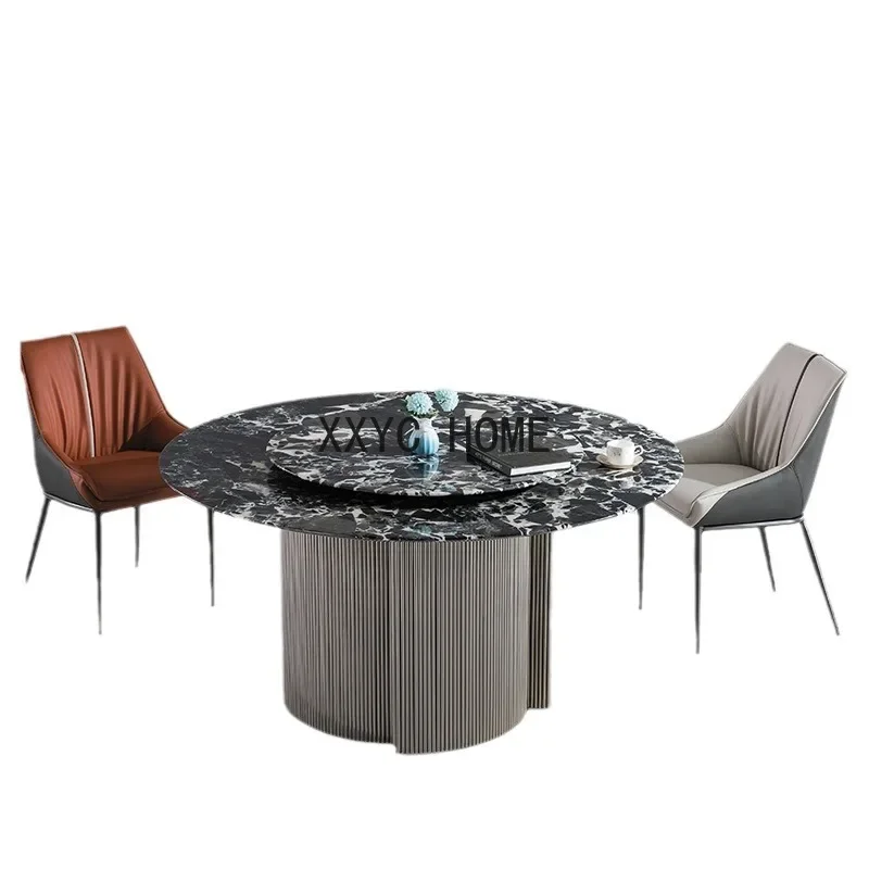 Modern light luxury natural black marble round colored crystal stone dining table Small apartment household French round dining
Modern light luxury natural black marble round colored crystal stone dining table Small apartment household French round dining