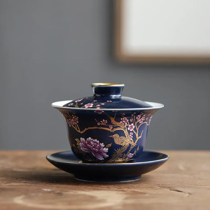 Фарфор Vibro синий цветочный узор санкai Gaiwan Kungfu чайная Чаша Чай тюрен Керамические ремесла для кухни чайная чаша 170 мл
Фарфор Vibro синий цветочный узор санкai Gaiwan Kungfu чайная Чаша Чай тюрен Керамические ремесла для кухни чайная чаша 170 мл