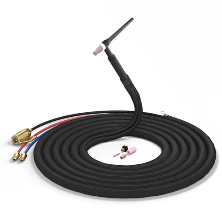 TIG Welding Torch WP-20F Flexible Head Water-Cooled 250Amp Welding Torch 25ft Cable
TIG Welding Torch WP-20F Flexible Head Water-Cooled 250Amp Welding Torch 25ft Cable