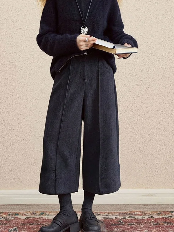 Zhuo Chi High Waist Cuffed Tweed Pants Vertical Stripes Women's Wide Leg Pants Spring 2026 Casual Comfortable Non-Stretch
Zhuo Chi High Waist Cuffed Tweed Pants Vertical Stripes Women's Wide Leg Pants Spring 2026 Casual Comfortable Non-Stretch