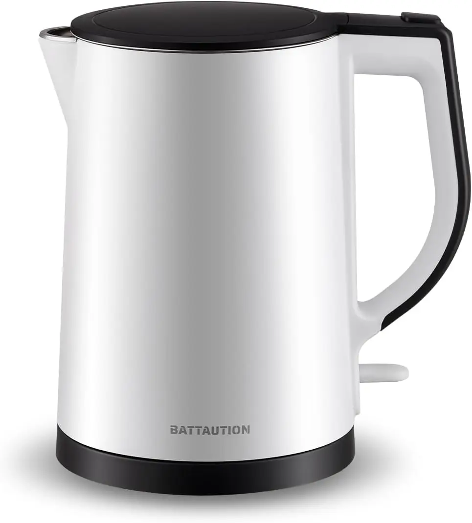 Electric Hot Water Kettle, 1.5L 1000W Stainless Steel Double Wall White Fast Boil
Electric Hot Water Kettle, 1.5L 1000W Stainless Steel Double Wall White Fast Boil