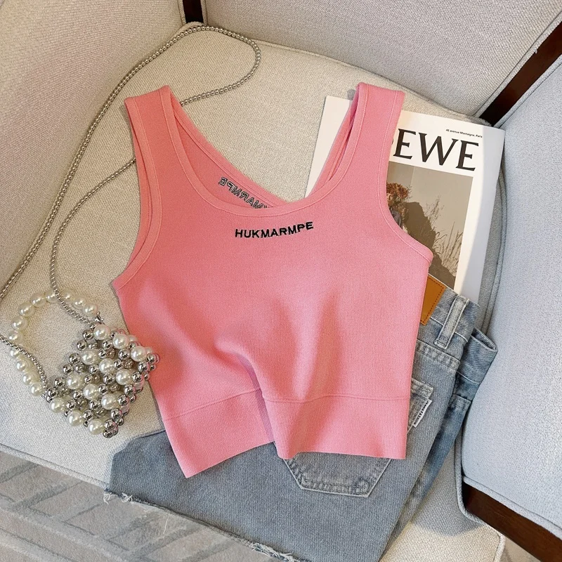 Pink Camisole Tank Top Women's Summer New Design Sweet And Spicy Inner Wear Vest Handbag Store Fashionable Short Sleeve Slim Fit
Pink Camisole Tank Top Women's Summer New Design Sweet And Spicy Inner Wear Vest Handbag Store Fashionable Short Sleeve Slim Fit