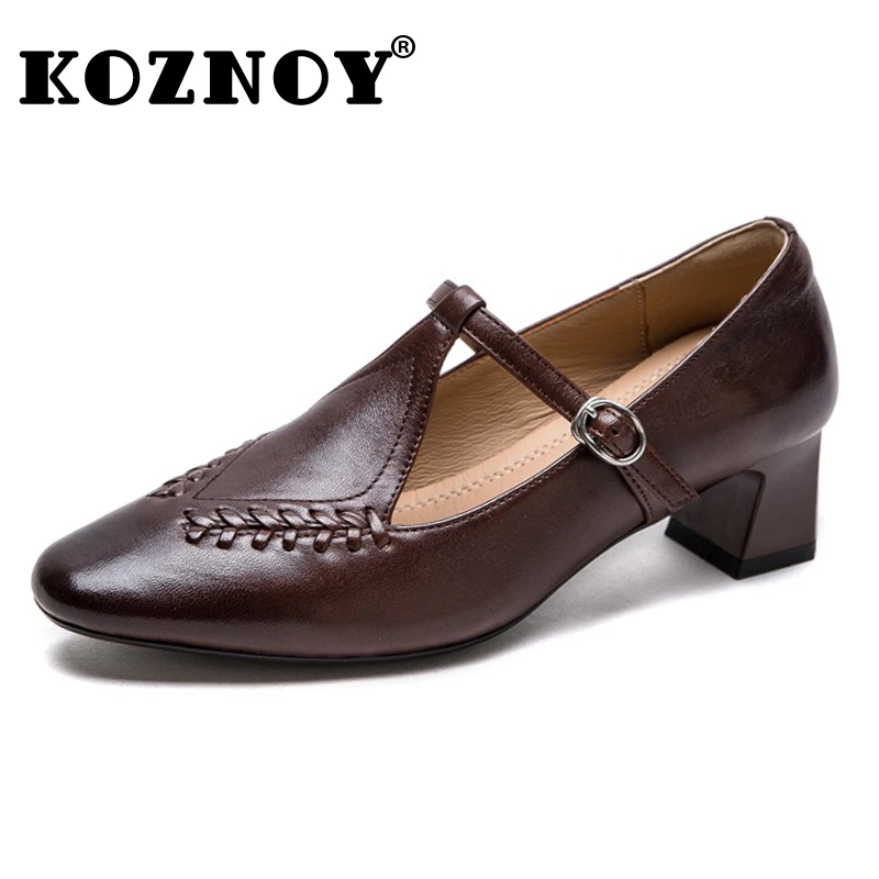 Koznoy 4.5cm Cow Genuine Leather Chunky Heels Buckle Retro Summer Mary Jane Pumps Shoes Women Slip on Fashion
Koznoy 4.5cm Cow Genuine Leather Chunky Heels Buckle Retro Summer Mary Jane Pumps Shoes Women Slip on Fashion